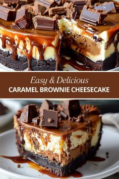 Caramel Brownie Cheesecake Salted Caramel Chocolate Cheesecake Cake, Blueberry Brownie Cheesecake, Caramel Brownie Cake, Salted Caramel Brownie Cheesecake, Caramel Brownie Cheesecake Recipe, Valentines Day Cheesecake Ideas, Carmel Brownie Cheesecake Recipe, Salted Caramel Cheesecake Brownies, Crazy Cheesecake Recipes