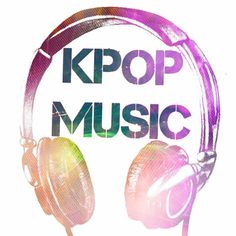 the kpop music logo with headphones on it