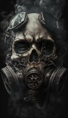 pollution,air,mask Evil Skull Tattoo, Nghệ Thuật Kinh Dị, Dark Art Photography