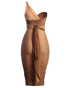 Ombre Sleeveless Tied Detail Ruched Bodycon Dress – Divorza Shades Of Brown Wedding, Dreamy Gradient, Tie Dye Decorations, Gradient Design, Brown Ombre, Ruched Bodycon Dress, Fashion Sense, Dress Fabric, Sleeve Styles