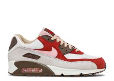 Air Max 90 Bacon, Dr Shoes, Flight Club, Nike Models, Designer Trainers, Trainer Sneakers, Nike Fashion, Black Running Shoes, Red Suede