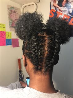 Two Puffs, Natural Hair Puff, Hair Puff, Beautiful Black Hair, Girls Natural Hairstyles, 4c Natural Hair, Pretty Braided Hairstyles, Natural Curls Hairstyles