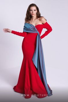 MNM Couture N0561 Spring 2024 evening collection dress. Mnm Couture, Plastic Dress, Boutique Couture, Mermaid Silhouette, Female Character, Dress Cover, Character Development, Spring 2024, Couture Collection