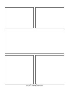 the four paneled paper is shown in black and white, as well as an outline for