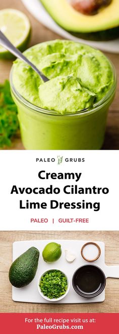 the recipe for creamy avocado cilantro lime dressing