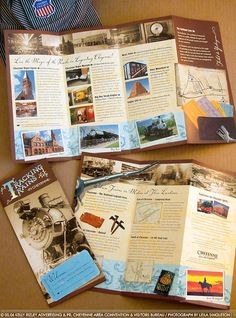 an open brochure with pictures on it