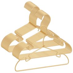 three wooden clothes hangers stacked on top of each other