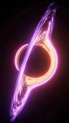 an image of a purple object in the air with light streaks on it's surface