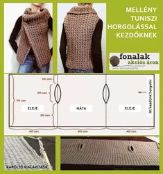 the instructions for making a knitted scarf