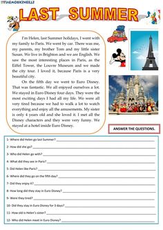 the disney world story book is shown in this printable activity for kids to learn how to