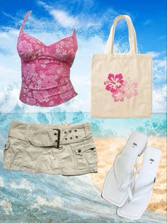 y2k, summer, y2k summer, beach, ocean aesthetic, summer core, hibiscus, tropical, outfit idea, summer outfit Hibiscus Girl Outfits, Beach Outfits Y2k, Y2k Tropical Aesthetic, Hawaii Core Outfits, Merliah Summers Outfit, Beach Fits 2024, Summer Tank Tops Aesthetic, Summer Fun Outfits, 2000s Beach Aesthetic Outfits