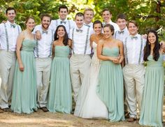 a group of people standing next to each other in front of trees with the caption instagram