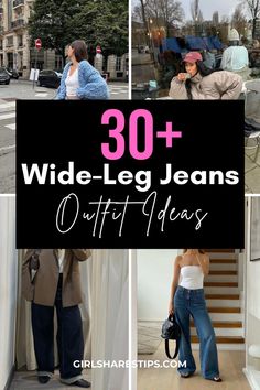 Explore 30+ wide leg jeans outfit ideas perfect for every season! From effortlessly chic spring looks to comfy summer vibes, classy fall outfits, and trendy winter styles, these baggy jeans are versatile for work or date night. Pair with a blazer or crop top for a dressy aesthetic, or keep it simple with sneakers and a tee. Whether you're going out to dinner or hitting a concert, these stylish outfits blend Y2K flair and 90s grunge for the ultimate baddie vibe!