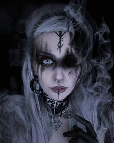 Ritual Makeup, Pagan Makeup, Horror Movie Recommendations, Beautiful Witches, White Demon, Witchy Makeup