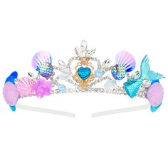 PRICES MAY VARY. Unique Fantasy Design: The fantastically beautiful mermaid themed hair band is designed with bright colours and pretty patterns, made up of mermaid tails, seashells, ocean starfish, and a variety of colourful rhinestones. High Quality Material: The mermaid headband is made from high quality alloy and coloured rhinestones, making it sturdy and comfortable to wear. Enamel plating ensures vibrant colours and reusability. Comfortable to Wear: Easy to wear, firm and adjustable accord Little Mermaid Party Decorations, Mermaid Crown Tiaras, Ocean Starfish, Little Mermaid Party, Ariel Birthday Party, Mermaid Headband, Ariel Birthday, Mermaid Party Decorations, Mermaid Crown