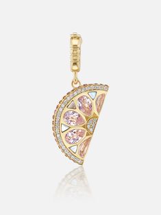 18k yellow gold juicy sapphire, mother of pearl, diamond and morganite grapefruit wedge pendant that says “Squeeze Me". The second in our annual holiday series of “Lauren’s Loves” — the first was caviar — this three charm set in honor of tequila is the perfect gift or self-purchase for the life of the party. Whether Lauren is enjoying her husband’s locally-famous margaritas, relaxing with a refreshing Paloma or sipping it neat, tequila is her number one choice for imbibing. In honor of her devot Pyramid Eye, Bridal Bracelet Pearl, Baby Hamster, Pendant Sets, Jewellery Necklaces, Fun Jewelry, Life Of The Party, Pearl Diamond, Charm Set