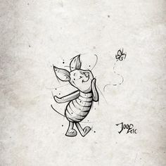 a drawing of a bee flying through the air