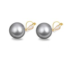 PRICES MAY VARY. Grey Pearl Earrings: Earrings are 12mm in diameter. Classic jewelry that will bring out the sparkle in every girl. Lightweight invisible clip on earrings for non pierced ears and sensitive ears. Daily Pearl Earrings: Very well made. Perfect wear for everyday and any different occasions, pair with any of Your outfit ,The earrings are light-weight to wear very comfortably. Clip on Earrings for Women: Hypoallergenic & nickel-free. Compare with any other types of clip on earrings, t Grey Pearl Earrings, Simple Pearl, Classic Jewelry, Pearl Grey, Pearl White, Costume Jewelry, Fashion Earrings, Ear Piercings, Clip On Earrings