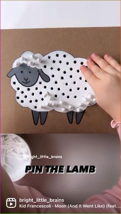 Difficulty: Easy     LAMB PIN  This easy setup toddler activity is great for developing fine motor and hand eye coordination skill development.   MATERIALS:  • 🐑 Box   • 🐑 Permanent markers/paint  • 🐑 Screwdriver  • 🐑 Q-tips cut in half Preschool Fine Motor Activities, Easy Toddler Activities, Kindergarden Activities, Nursery Activities, Montessori Toddler Activities, Cat Hug, Kindergarten Learning Activities