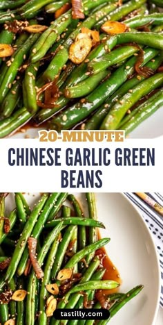 20-Minute Chinese Garlic Green Beans – Savory, garlicky, and tangy, these green beans are a perfect side dish ready in just 20 minutes. Customize with spice or a healthier sweetener. Try them for your next meal! #chinesegarlicgreenbeans #garlicgreenbeans #easyrecipes Garlic Green Bean Recipes, Stir Fry Green Beans, Asian Side Dishes, Healthy Stir Fry, Chinese Vegetables