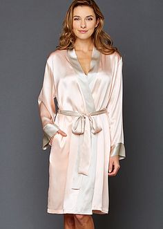 Simplicity Silk Robe Elegant Satin Kimono With Satin Finish, Elegant Satin Kimono, Elegant Spring Kimono For Home, Elegant Spring Loungewear Robe, Elegant Spring Home Robe, Silk Fitted Robe For Loungewear, Fitted Silk Robe For Loungewear, Fitted Silk Robe For Daywear, Elegant Satin Finish Robe For Loungewear