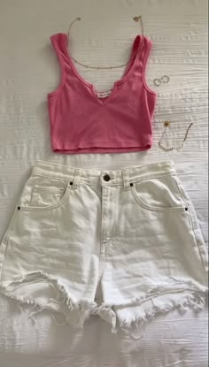 Shorts Ripped, Preppy Summer Outfits, Cool Summer Outfits, Summer Jeans, Easy Trendy Outfits