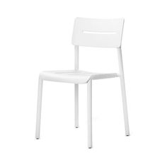 a white plastic chair on a white background