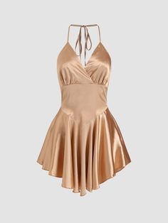 Icon Dress, Halter Top Dress, Homecoming Outfits, Halter Top Dresses, Iconic Dresses, Korean Fashion Dress, Cute Comfy Outfits, Halter Mini Dress, Hoco Dresses