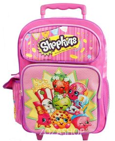 Shopkins 16" Larger Roller Backpack Product Details 16" Backpack 16"(H) x 11.5"(W) x 5"(D) Measurement: 16"(L) X 11.5"(W) X 5"(D) Front Zippered Compartment: 12"(L) X 12"(W) Brand New with Tag, Licensed Product Padded Adjustable Straps 2 Zippered Front Pockets 1 Side Pocket 1 Mesh Side Pocket Shipping, Handling & Insurance: *** We are not responsible for wrong or undeliverables address. Returns Policy We offer a 30 days return policy.  We only accept returns for damaged or unused items. Buyer is Cute Multicolor Rectangular Backpack, Pink Adjustable Backpack For Back To School, Adjustable Pink Backpack For Back To School, Back-to-school Satchel Backpack As Gift, Back To School Satchel Backpack As Gift, Adjustable Standard Backpack For Back To School, Adjustable Standard School Backpack, Adjustable Pink School Bag, Adjustable Backpack For End Of School Year