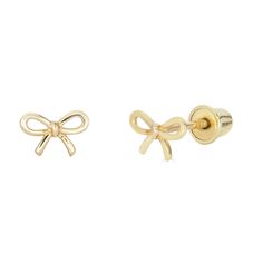 14K Gold Bow Stud Earrings Perfect for children and adults -14K Solid Gold Guarantee -Screw Back -Sold as a pair -Available in 14K Yellow, White & Rose Gold -Small, Medium, Large SMALL -0.32 grams  -3.96 mm length -6.03 mm width MEDIUM -0.44 grams  -4.86 mm length -8.03 mm width LARGE -0.50 grams -6.15 mm length -9.90 mm width  High quality jewelry made to last! ❤️ Made in the USA 🗽 💎 Looking for an engagement ring? 💍 Check out our NEW Etsy Shop https://www.etsy.com/shop/NolitaBridal Earrings For Girls, Gold Stud Earrings, Girls Gift, Gold Stud, Girls Earrings, White Rose Gold, Gold Earrings Studs, Gold Studs, Cleaning Jewelry