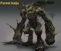 the concept art for forest kajiu, an animated creature from final fantasy film