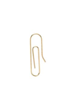 Modern and edgy 14k solid gold paper clip earring. It will be your new favorite ear accessory! Size: Approx. 7mm(W) by 23mm(H) Total Weight: Approx. 0.5 grams Sold as a single Ships in 3-7 business days Rush orders ship in 2-5 business days This item is Final Sale Comes gift ready in a beautiful Zoe Lev jewelry box. Modern Paperclip Chain Earrings, Yellow Gold Paperclip Earrings For Everyday, Everyday Yellow Gold Paperclip Earrings, Paper Clip Earring, Heart Anklet, Gold Ear Cuff, Gold Paper, Initial Bracelet, Hand Chain