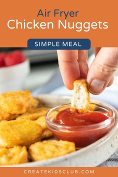 air fryer chicken nuggets with dipping sauce