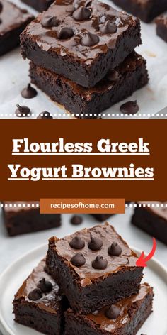 These flourless Greek yogurt brownies are the perfect healthy dessert! Made with just 4 simple ingredients, this easy Greek yogurt brownie recipe is low in calories, high in protein, and incredibly delicious. Ready to whip up a batch of guilt-free brownies? #HealthyDessert #GreekYogurtBrownies #FlourlessBrownies #LowCalorieTreat #HighProteinDessert #EasyRecipe #GuiltFreeIndulgence Greek Yogurt Dessert Healthy, It Girl Food, Low Calorie Desserts Easy, Greek Yogurt Recipes Healthy, Yogurt Brownies, Greek Yogurt Brownies, Low Calorie Brownies, Yogurt Dessert Recipes, Greek Yogurt Dessert