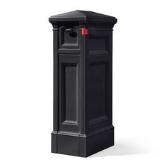 Atherton Reserve Storage Mailbox™ -  Onyx Black Black Mailbox, Mail Storage, Mail Package, Black Storage, Mailbox Post, Wooden Posts, Outdoor Toys For Kids, Wood Post, Recycle Trash