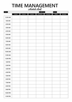 the time management sheet is shown in black and white Farm Organization, Time Management Schedule, Time Blocking Printable, Study Planner Printable Free, Time Management Printable, Time Management Worksheet, Daily Planner Sheets, Weekly Calendar Template, Weekly Planner Free Printable