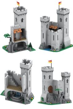 moc-127098-fortified-outpost-medieval-classic-castle-compatible-with-10305 Castle Inspiration, Paper Robot, Lego Pirates, Lego Buildings, Amazing Lego Creations, Medieval Village, Lego Toy