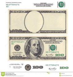 Clear 100 Dollar Banknote Template And Elements See My Other Works In Dollar Bill Template, Check Stubs, Fake Dollar Bill, Printable Play Money, Banknotes Money, Money Template, One Dollar Bill, Dollar Banknote, Currency Design