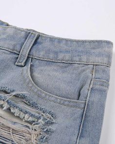 Details: Denim shorts with rip-off designBottom Length: ShortMaterials:75% Cotton + 25% Polyester Shorts Denim, Cami Crop Top, Crop Top Blouse, Maxi Dress Party, Knitwear Cardigan, Dress Cuts, Tank Top Cami, Jean Skirt, Sweater Blouse