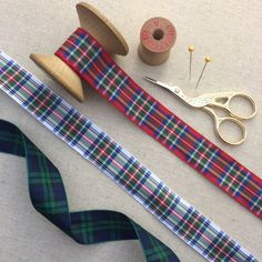 Evoke memories of a tradition country Christmas with the lovely Scottish Tartan  ribbon collection. This colourful collection features a set of three different tartans:Red tartan - this is a traditional, ‘Royal Stewart’, colourful tartan. It has a red background with, blue, green, yellow and white check.White Tartan - this is a ‘Dress Stewart’ tartan. It has a white background and white, blue, green and yellow stripes the same as the Royal Stewart Tartan. These tartans were worn by the Royal Ste Christmas Ribbon Canada, Tartan Christmas Decorations, Whiskey On Ice, Blackwatch Tartan, Shot Of Whiskey, Scottish Christmas, Tartan Ribbon, Royal Stewart Tartan, Wrapping Ribbon