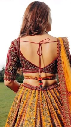 Lengha Blouse Designs, Back Neck Design, Latest Blouse Designs Pattern, New Saree Blouse Designs, Backless Blouse Designs, Traditional Blouse Designs, For Wedding Dresses, Latest Model Blouse Designs, Lehenga Blouse Designs