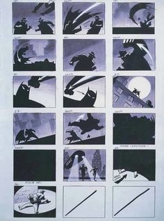 the storyboard for batman returns