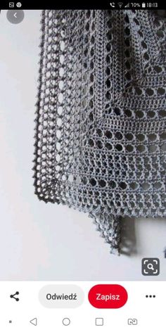 an image of a crochet shawl on the app store's iphone