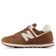 (WMNS) New Balance 574 'True Brown' WL574NA (SNKR/Low Top/Women's/Non-Slip/Shock-absorbing) Brown New Balance Shoes, New Balance Shoes 574, New Balance 574 Women, Modest Fits, New Balance 574, New Balance Women, Chocolate Cream, New Balance Shoes, Stylish Sneakers