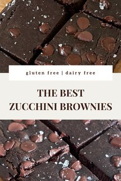 These healthy zucchini brownies are gluten free, dairy free, refined sugar free, low sugar, can be made vegan and high protein, plant based. On a sheet of light brown parchment paper are six dark brownie pieces still in the shape of the loaf pan. Each slice is even and shows inside texture that is fudgey, gooey, and has crisp, firm edges. Topped with thick chocolate chips and flakey sea salt. Ayurvedic Meals, Brownies Gluten Free, Zucchini Brownies, Carb Snacks, Healthy Bites, Clean Eats, Low Carb Snacks, Healthy Sweets, Vegetarian Chocolate