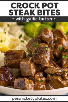 crock pot steak bites with garlic butter