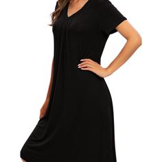 This style of stretchy lounge dress it's easy to put on or take off, which can give you a light and simple dressing experience,keep you nice and comfortable all day. The super soft pajamas dress for women is stretchy, soft, lightweight, breathable and comfortable to wear as.This pajamas dress is casual,even if guest visits suddenly, you won't feel embarrassed, make your home life more convenient. The lounge dress also be a perfect gift for your mom, wife,daughter, girlfriend,or friends as lounge Pajamas Dress, Simple Dressing, Womens Sleepwear, Pajama Lounge, Pajama Dress, Soft Pajamas, Lounge Dress, Gifts For Your Mom, Night Shirt