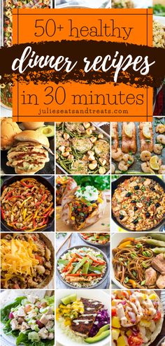 50+ Healthy Dinner Recipes In 30 Minutes!, healthy recipes for dinner, easy healthy recipes Diet Dishes, Healthy Dinners For Two, Fast Healthy Dinner, 30 Minute Meals Healthy, 30 Min Meals, Quick Healthy Dinner, Diner Recept, Healthy Family Dinners, Healthy Family Meals