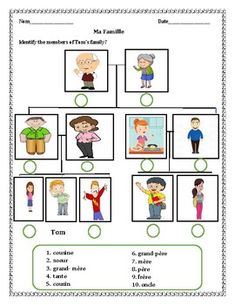 the family tree worksheet with pictures and words to help students understand what they are doing