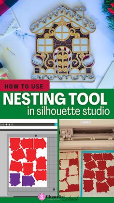 How to Use Nesting Tool in Silhouette Studio Gingerbread House Designs, Silhouette Free